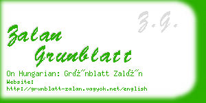 zalan grunblatt business card